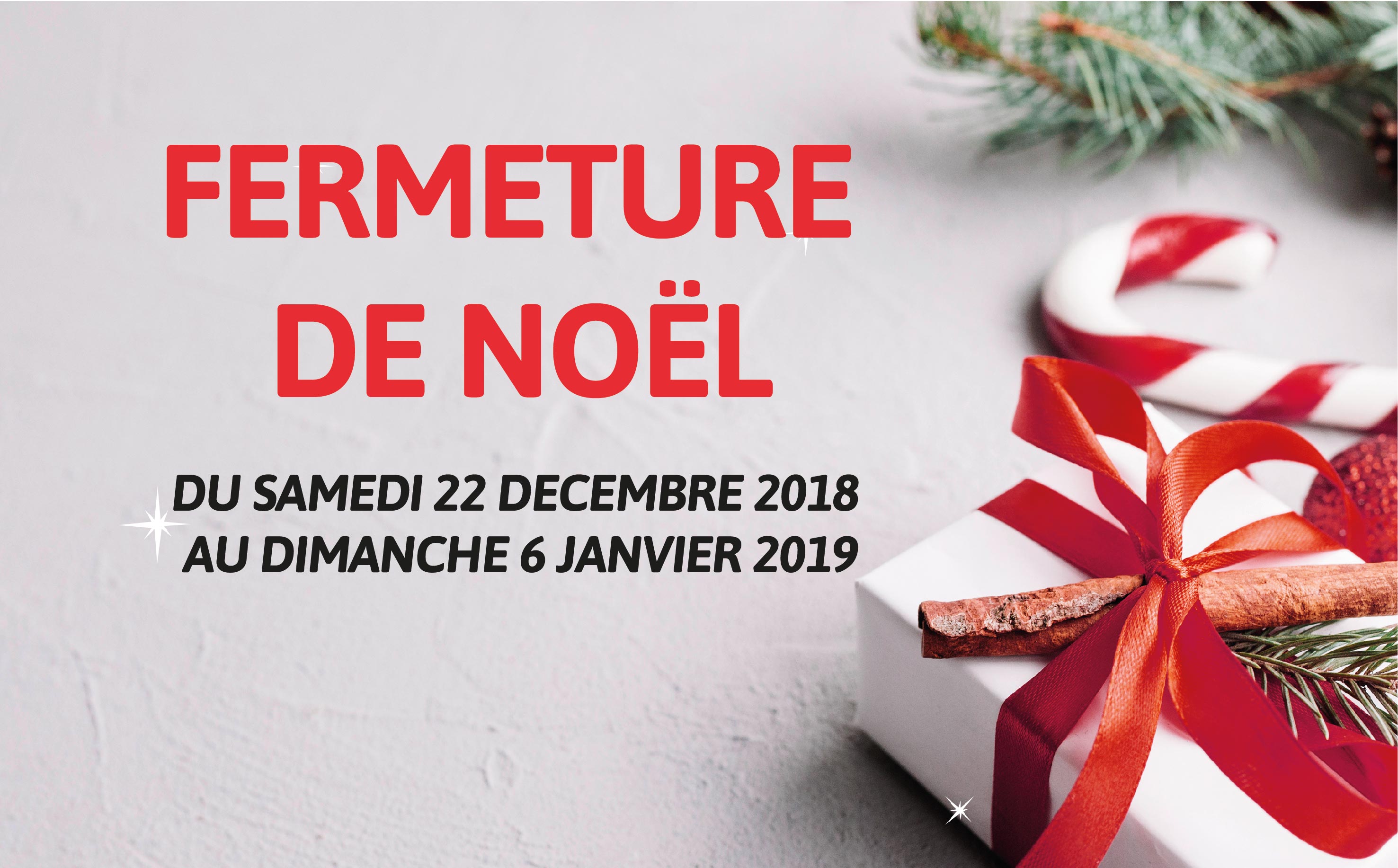 Fermeture de l'OISCL pendant les vacances de Noël - Oiscl Office Intercommunal Sports Culture 